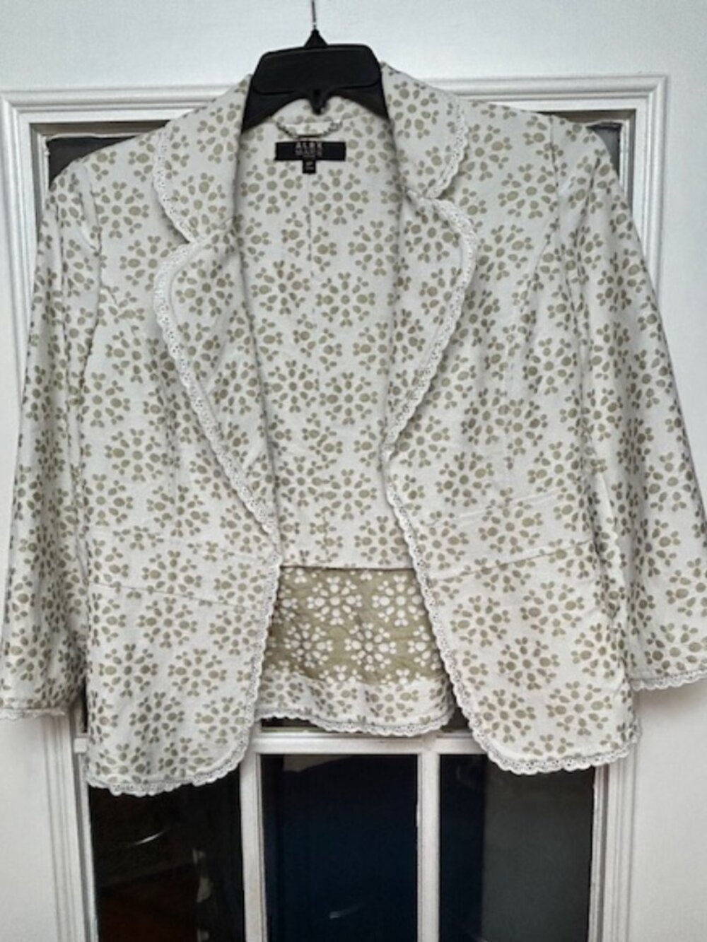 Alex Marie Petite Blazer, Gold and White, Size 8P